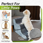 Dog Ramp for Bed Foldable 2 in 1 Stairs Foam Non Slip Pet Steps
