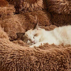 Big Paw Plush Pet Sofa Bed – Washable Dog & Cat Bed with Calming Raised Edges (Small to XL)