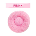 Fluffy Donut Calming Pet Bed — 16 Colors, Sizes S–XL