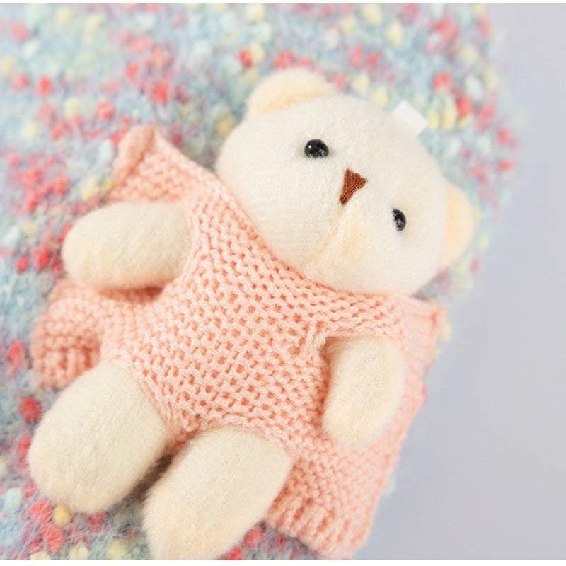 Autumn And Winter Pet Sweaters, Three-dimensional Bear Floral Yarn, Small And Medium-sized Dog Bichon Frise Yorkshire Terrier Pullover, Cat And Dog Clothes