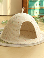 Cozy Rope Woven Cat Cave Bed with Handle