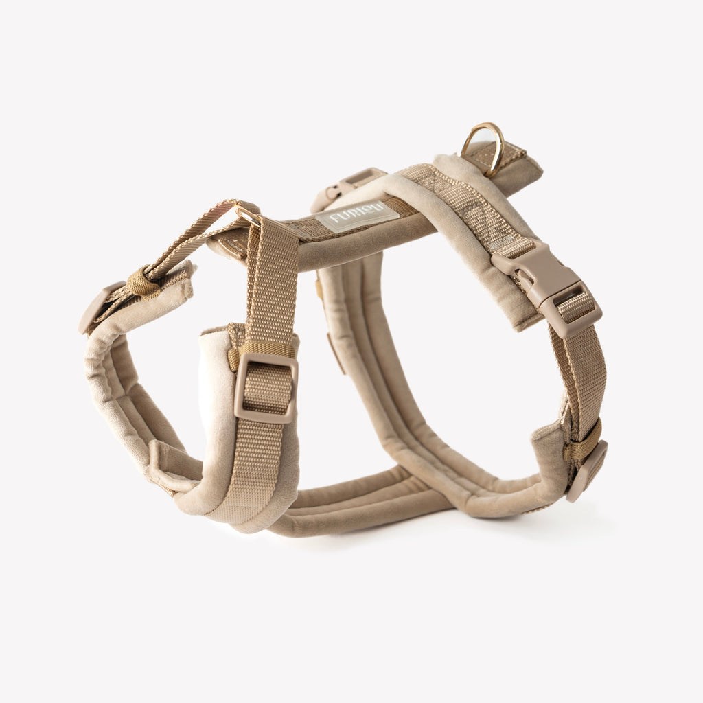 Sand - Velvet Dog Harness