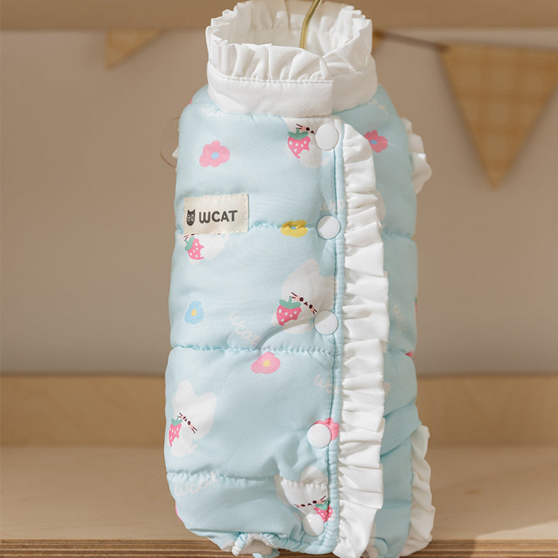 Cute Style Four-legged Fleece Undergarment For Dogs In Autumn And Winter, Warm Pet Clothing For Small Dogs, Puppies And Cats