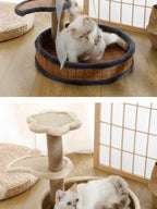Cat Scratching Post with Cat Bed and Toy