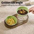 Transparent Cat Food Bowl Pet Bowl Dog Bowl Drinking Eating Eating Double Bowl Pet Supplies