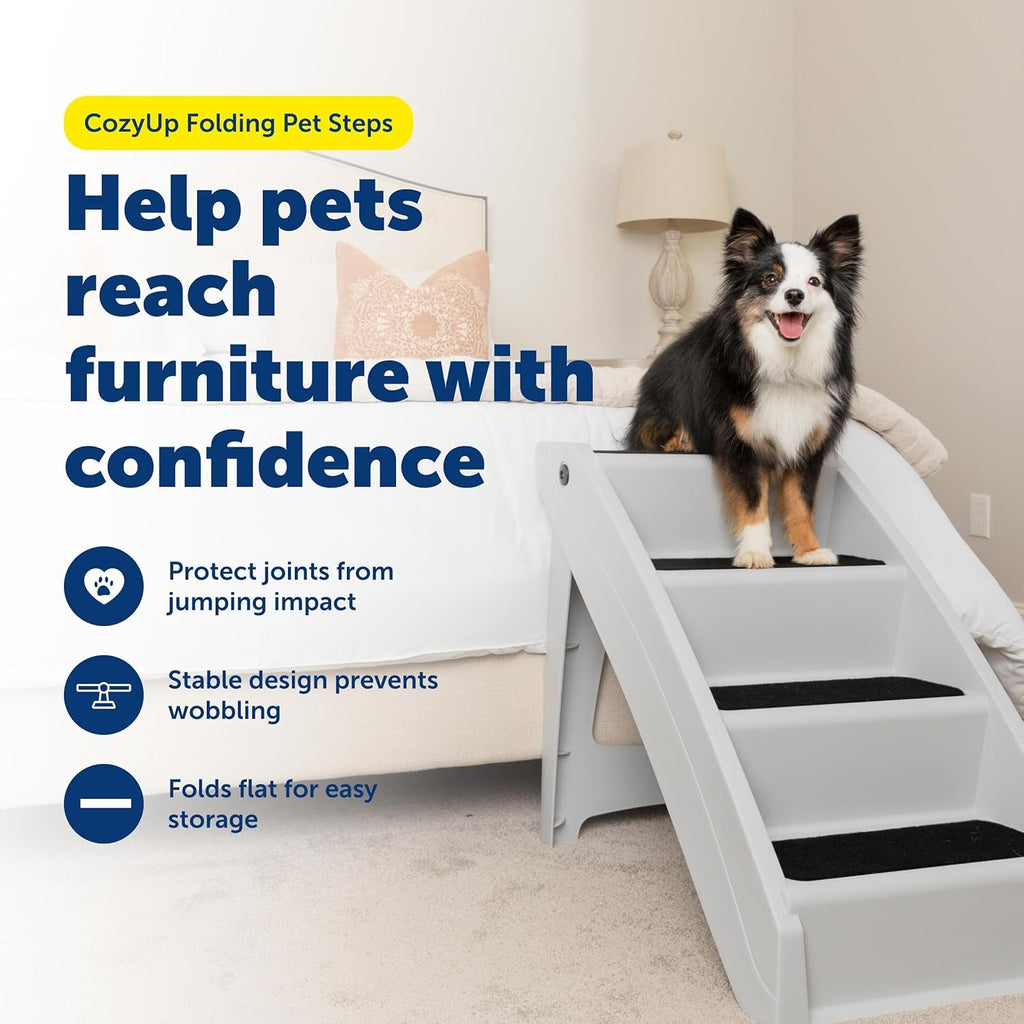 Dog Stairs for Bed Foldable Pet Steps Non Slip Portable 20 25 Inch