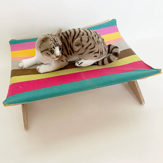 Dog Bed Cool-air DesignRaised Off The Ground To Prevent Rainbow Canvas Cat Bed
