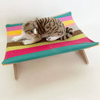 Dog Bed Cool-air DesignRaised Off The Ground To Prevent Rainbow Canvas Cat Bed