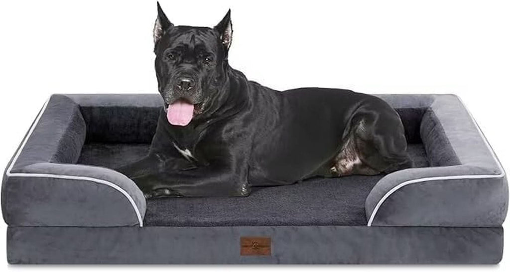 Waterproof Orthopedic Foam Dog Bed Extra Large Dark Grey