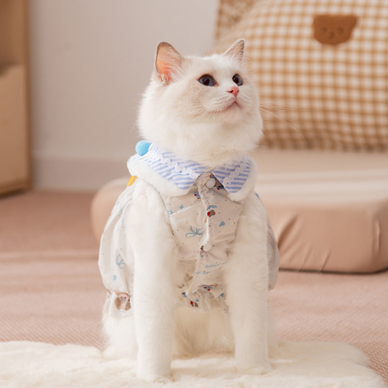 Autumn And Winter Pet Clothes, Outdoor Work Clothes, Warm Lady Skirts, Princess Skirts, And Various Styles Of Cat And Dog Clothes