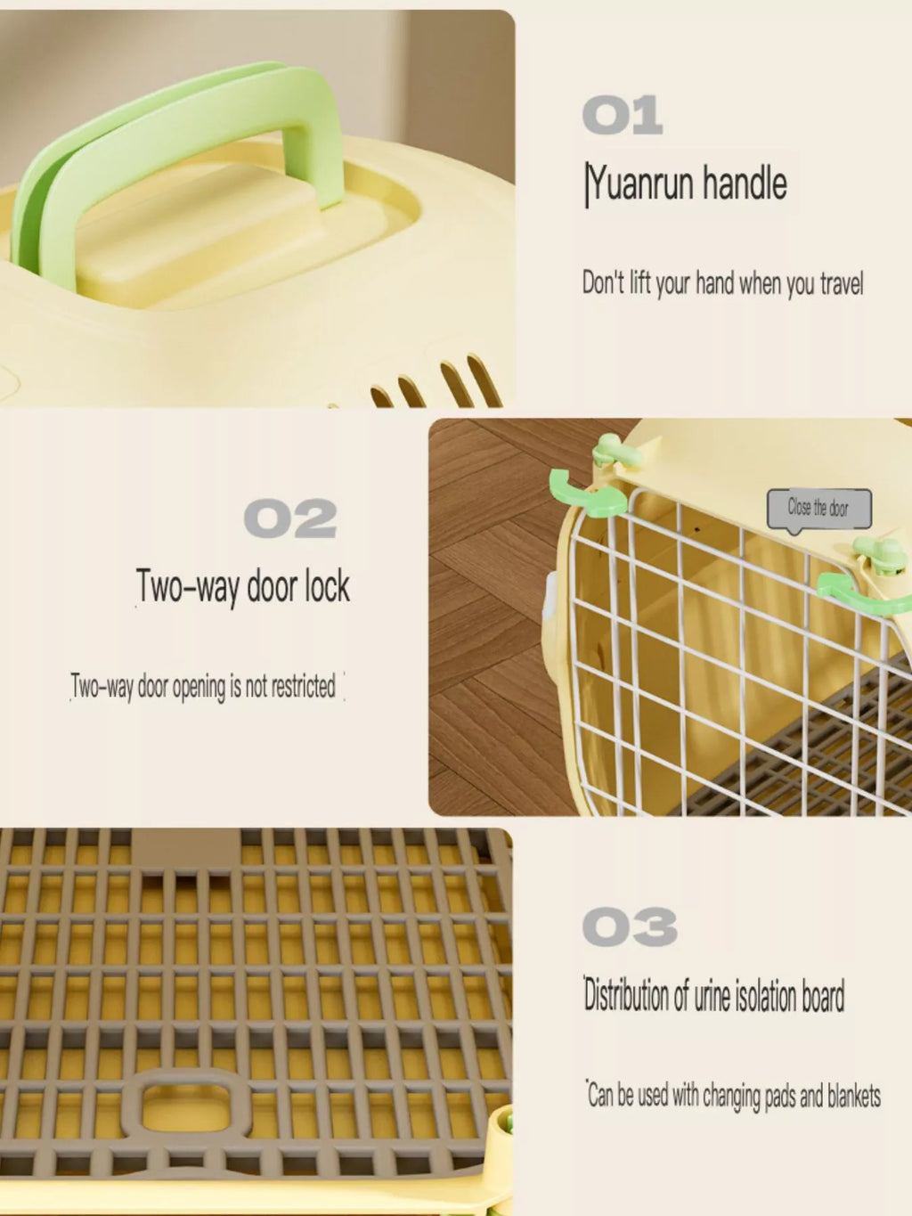 Portable Ventilated Pet Carrier Travel Cage