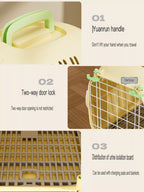 Portable Ventilated Pet Carrier Travel Cage