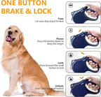 16ft Retractable Dog Leash with Dispenser and Poop Bags