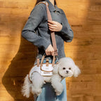 Set Of 3 Outdoor Traction Backpacks For Dogs, Featuring A Portable And Breathable Design, Including A Leash And Harness For Both Cats And Dogs, Suitable For Carrying Or As A Crossbody Bag, Ideal For P