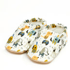 Ella Bonna Non-Slip Sole Dogs Patterned Baby Booties, Home Boot Slippers Nursery Shoes