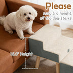 Foldable Dog Stairs: 4-Step Pet Steps Ottoman Ramp for Couch & Bed