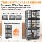 37" Stackable Heavy Duty Dog Crate 371D07