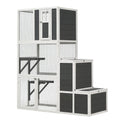 3-Tier Wooden Outdoor & Indoor Cat House