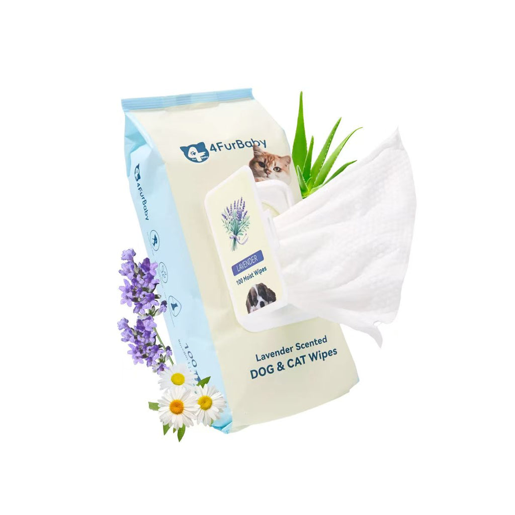4FurBaby Dog & Cat Grooming Wipes, Plant-Based, Hypoallergenic, 400 Count