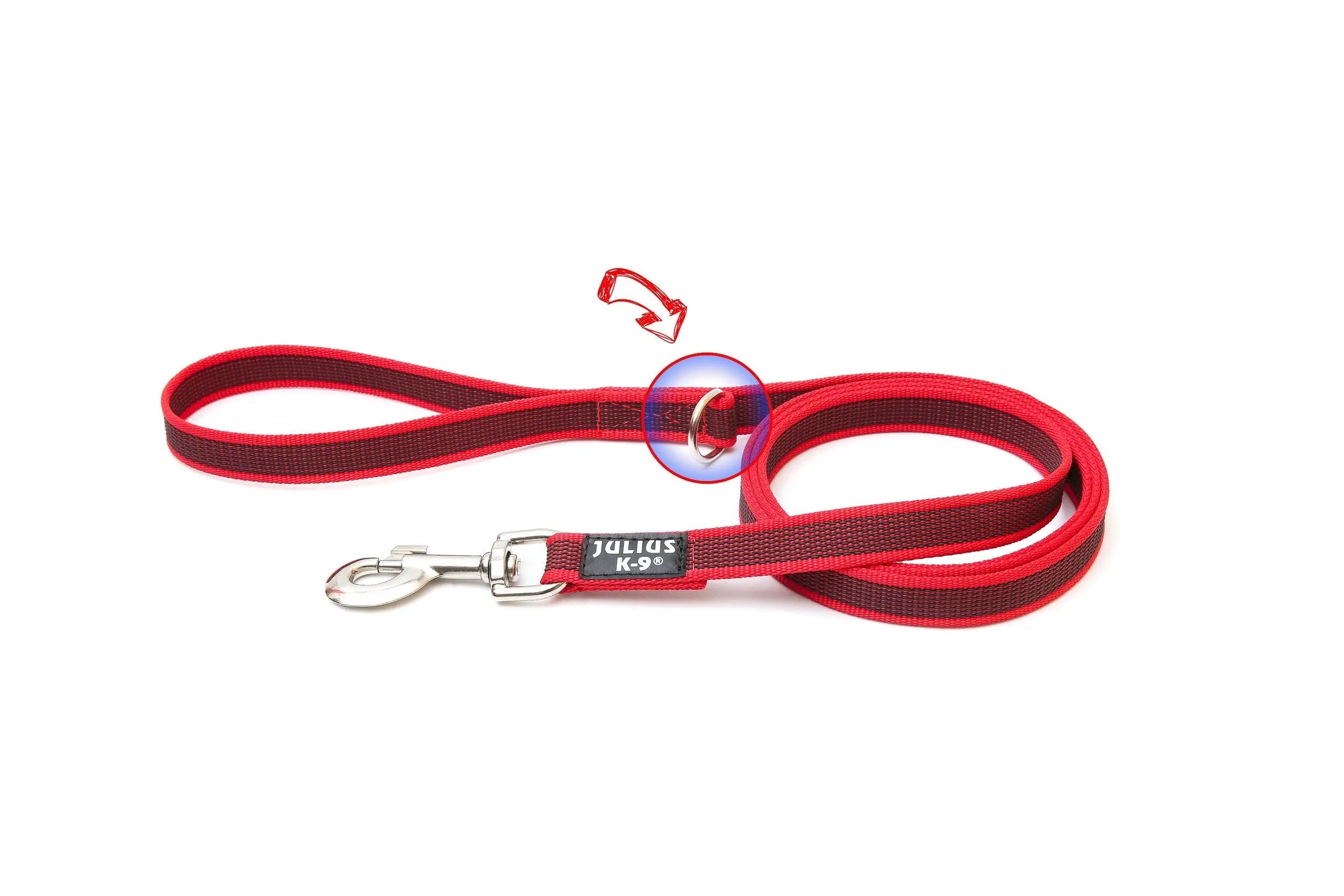 Julius-K9 Color & Gray® Super-Grip Leash with Handle