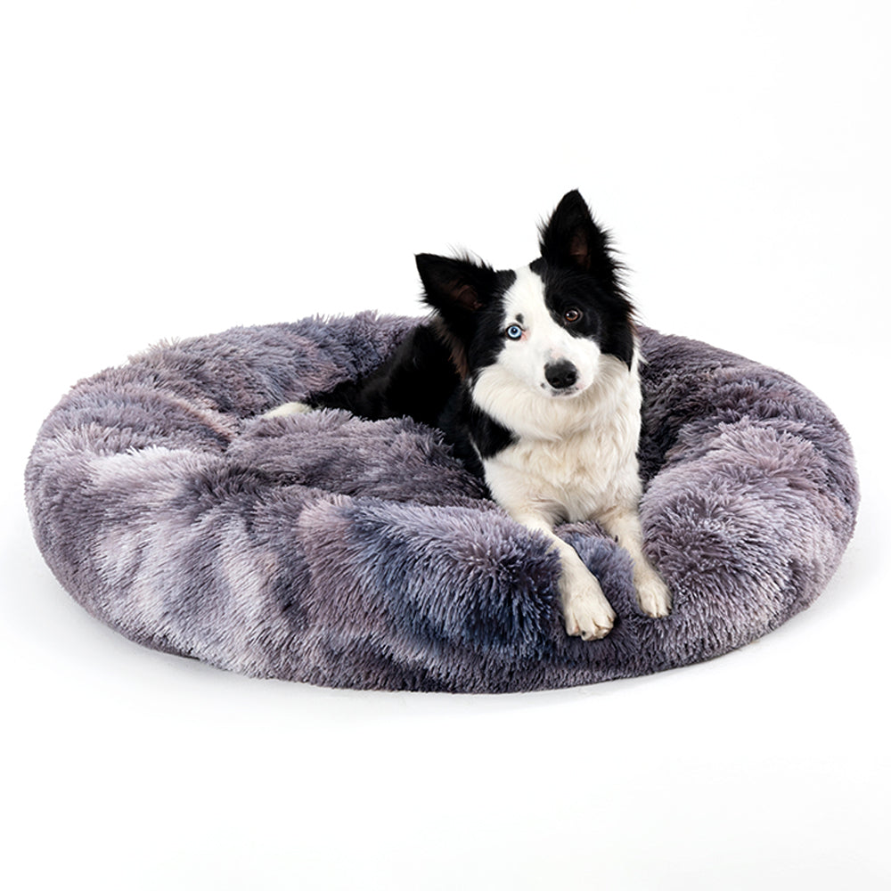 Fluffy Donut Calming Pet Bed — 16 Colors, Sizes S–XL