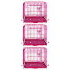 24-42" Collapsible Pink Dog Crate RED24-42