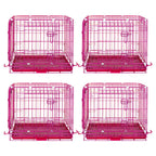 24-42" Collapsible Pink Dog Crate RED24-42