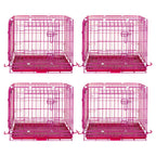 24-42" Collapsible Pink Dog Crate RED24-42