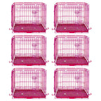 24-42" Collapsible Pink Dog Crate RED24-42
