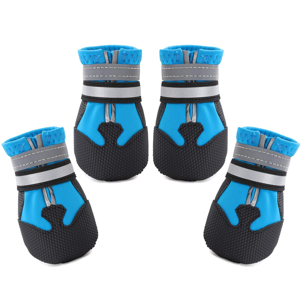 DiWater-Resistant Dog Boots For Medium Large Dogs,Non-Slip Dog Shoes For Winter Snow,Lightweight Paw Protector For Cold Pavement,Soft Dog Booties For Outdoor Walking Indoor Hardfloors
