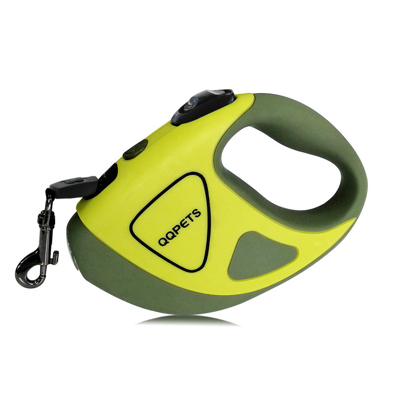 Pet Dog Automatic Retractable Fiber Leash Night Safety LED Shining Automatic Stretching Dog Hand Holding Rope Pet Supplies