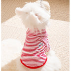 Autumn And Winter New Two-legged Warm Fleece Clothing For Pets, Small And Medium-sized Dogs, Dogs, Cats, Bichon Frises And Puppies, Striped Clothes
