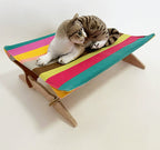 Dog Bed Cool-air DesignRaised Off The Ground To Prevent Rainbow Canvas Cat Bed