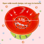 Ceramic Raised Cat Bowl 5In Elevated Wide Cat Bowl For Food And Water Anti Vomiting Tilted Pet Feeder Dish For Indoor Cats And Small Dogs