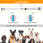 3 Dog Leash Traction Rope Walking Training Lead with Padded Handle