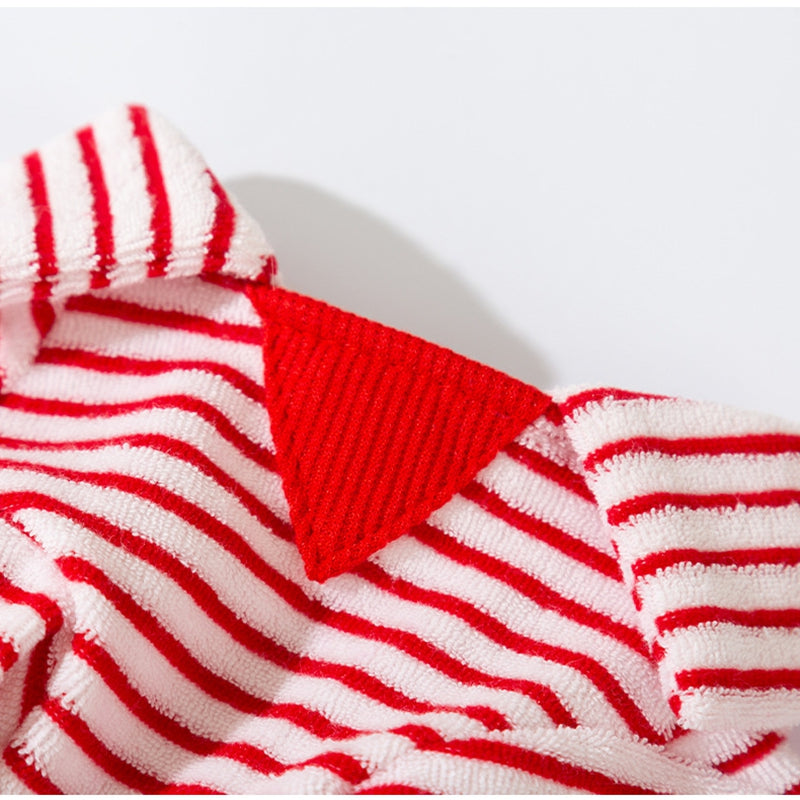 Autumn And Winter New Two-legged Warm Fleece Clothing For Pets, Small And Medium-sized Dogs, Dogs, Cats, Bichon Frises And Puppies, Striped Clothes