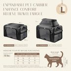Expandable Pet Carrier Airline Approved Soft Sided Cat Dog Carrier