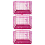 24-42" Collapsible Pink Dog Crate RED24-42
