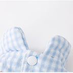 Cute Korean Cartoon Checkerboard Pattern Bear Full-printed Four-legged Cotton Coat For Dogs In Autumn And Winter, Teddy Pet Clothes For Cats
