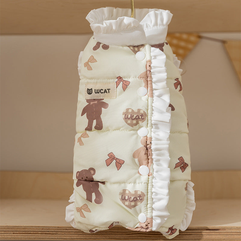 Cute Style Four-legged Fleece Undergarment For Dogs In Autumn And Winter, Warm Pet Clothing For Small Dogs, Puppies And Cats