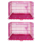 24-42" Collapsible Pink Dog Crate RED24-42