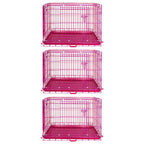 24-42" Collapsible Pink Dog Crate RED24-42