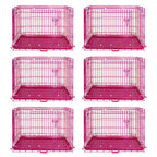 24-42" Collapsible Pink Dog Crate RED24-42