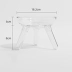 Pet Cat And Dog Feeding Bowl Household Cat And Dog Drinking Water Anti-knock Feeder Transparent Glass Bowl Cat Bowl