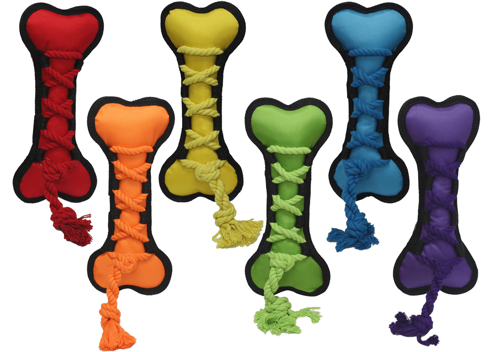 Multipet Cross-Ropes Bone - Assorted Colors 11.5"