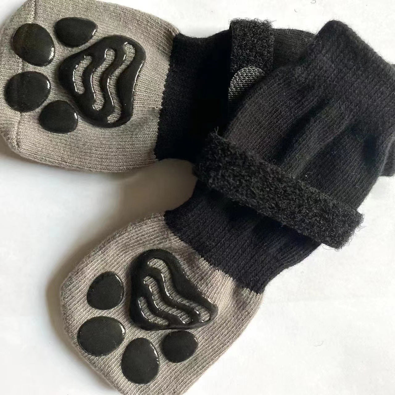 Dog & Cat Waterproof Sock Shoes 4-Pack — 2 Patterns, Sizes XS–XL