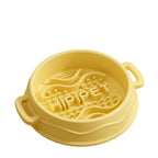 Cross-border Dog Bowl, Double-ear Handle Silicone Slow Food Bowl, Dog Pet Small Dog Slow Food Mat, Anti-choking Slow Food Bowl