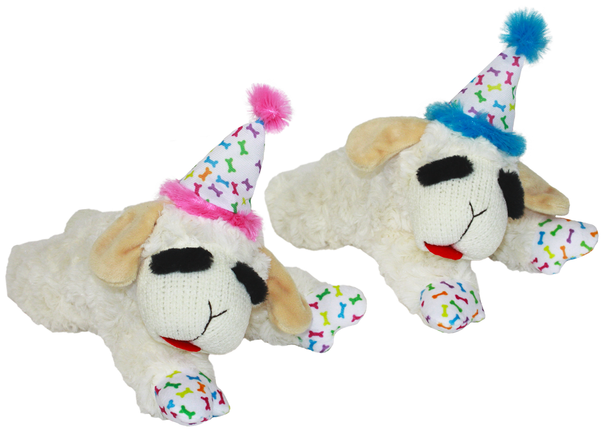 Multipet Lamb Chop® w/ Birthday Hat - Assorted Colors 10.5"