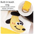 Autumn And Winter Cat Hairless Warm Cartoon Embroidered Hooded Cotton Coat, Small And Medium-sized Dog Teddy Pet Dog Clothes