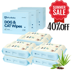 4FurBaby Dog & Cat Grooming Wipes, Plant-Based, Hypoallergenic, 400 Count